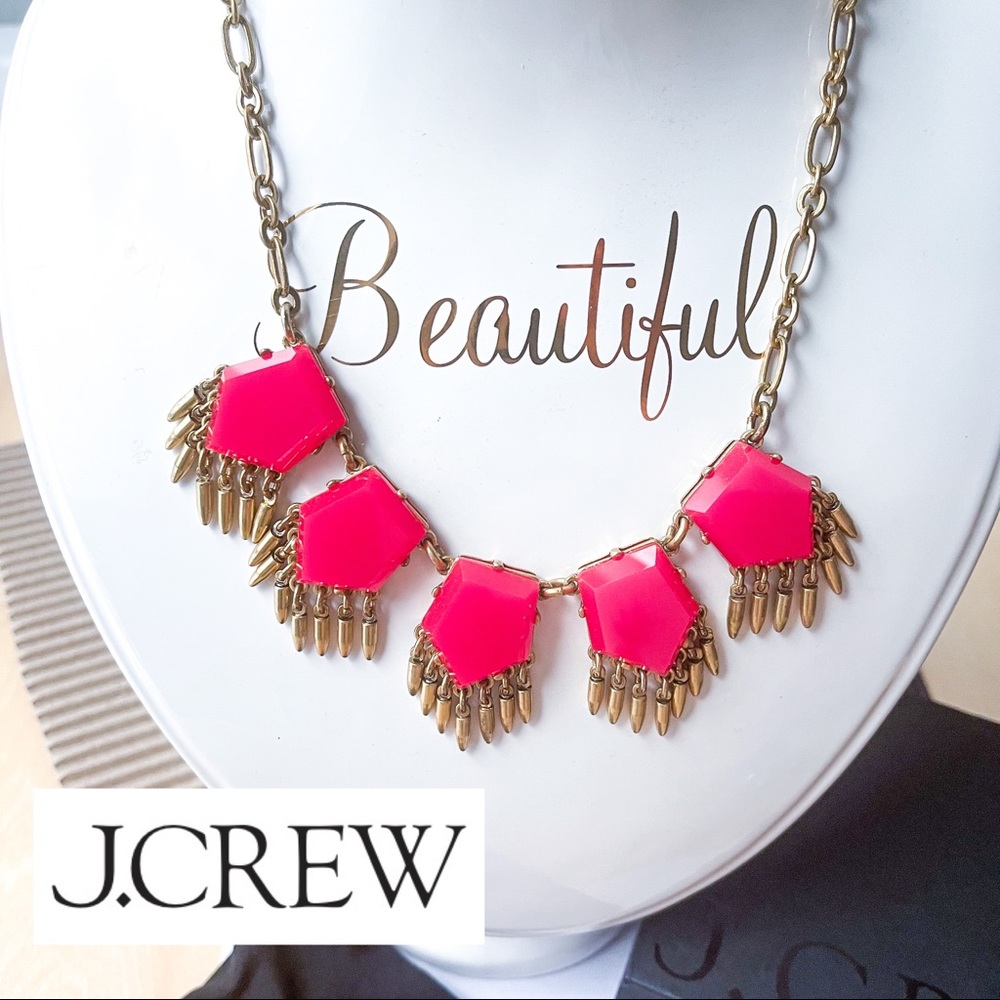 J.CREW Fuchsia Statement Necklace